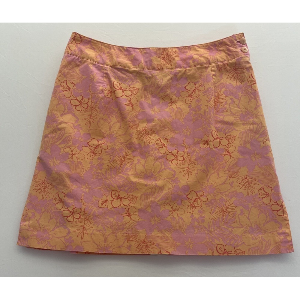 Sport Haley Womens Sz 8 Skort Orange Pink Floral Golf Tennis Athletic Skirt